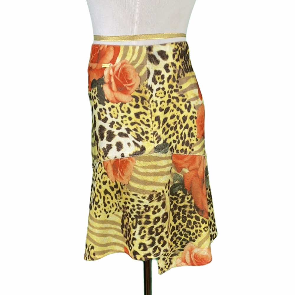 St. John Sport Floral Asymmetrical Knit Skirt - Picture 10 of 15